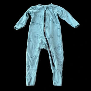 Bonds Australia sz 0 6-12 months Wonder Cool Double zip Pajamas Star Print Mesh